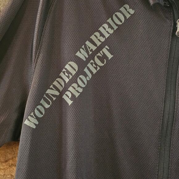Under Armour Full Zip Pullover Mens L Wounded Warrior Project Long Sleeve Black - Picture 3 of 8